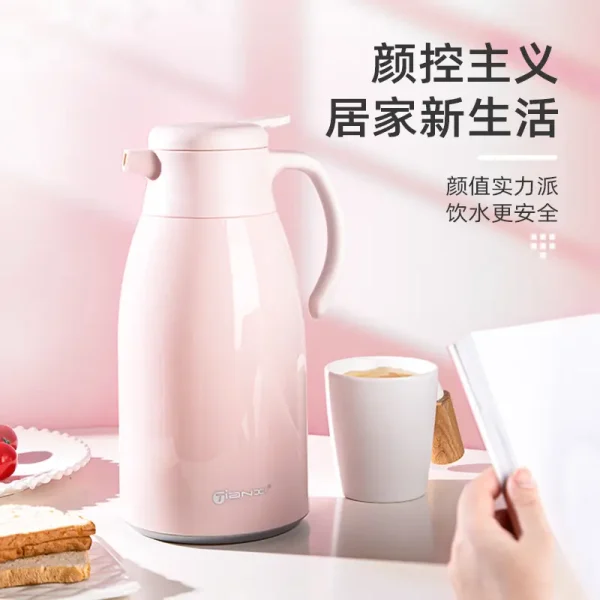 天喜开水壶家用卧室可爱玻璃内胆茶壶商务礼品壶 保温茶壶
