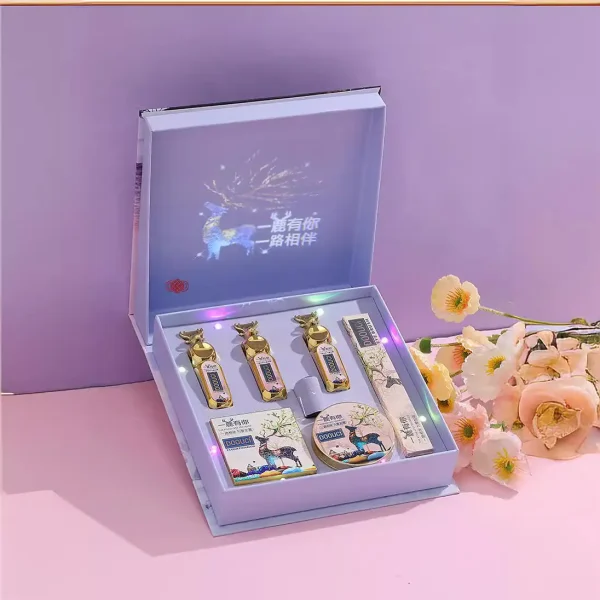 一鹿有你/七夕情人礼盒彩妆七件套灯光投影 生日送女朋友礼物套盒