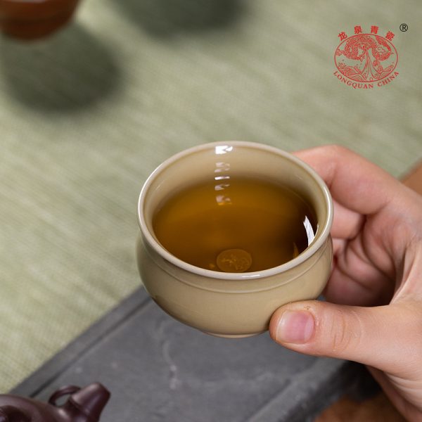龙泉青瓷茶盏主人杯功夫小茶杯茶具福禄寿喜茶碗套装陶瓷家用礼盒