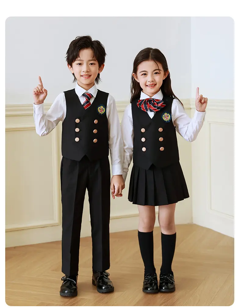 儿童马甲小学生英伦风背心幼儿园园服班服学院风坎肩男女童校服秋