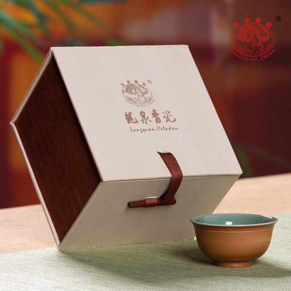 龙泉青瓷复古手工主人杯单杯陶瓷功夫茶具泡茶品茗杯跳刀闻香茶碗