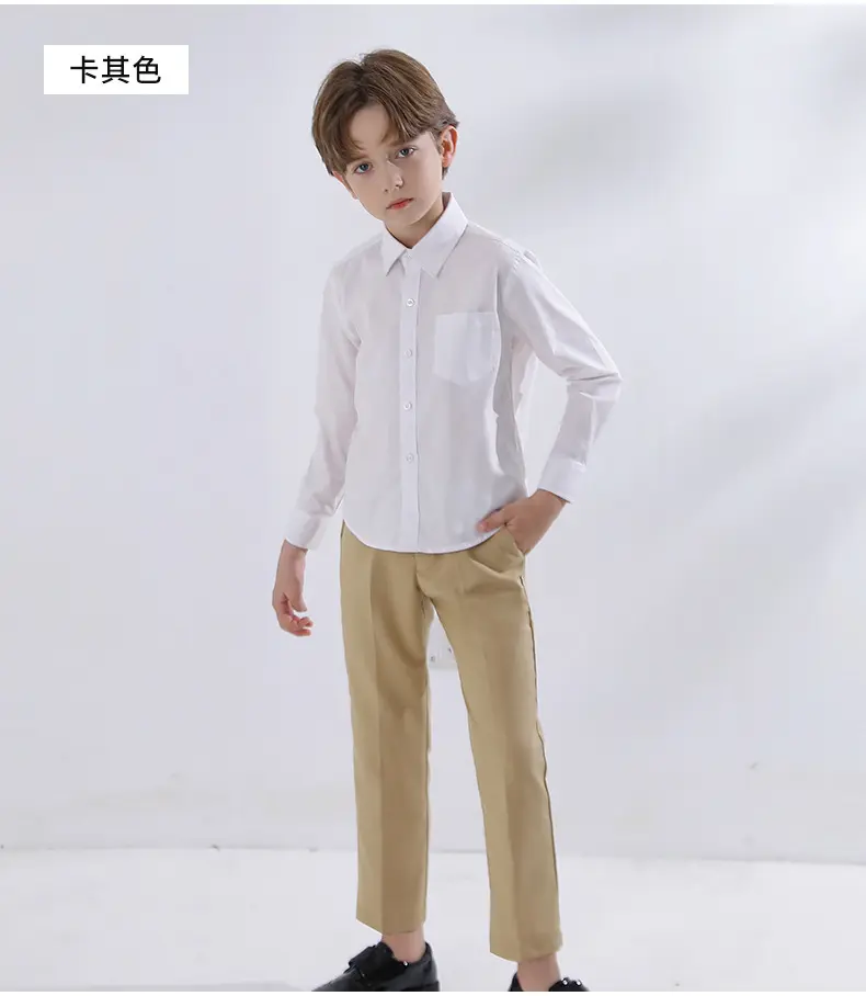 男童西裤儿童黑色藏青直筒裤校园中大童长裤演出钢琴西装裤子套装