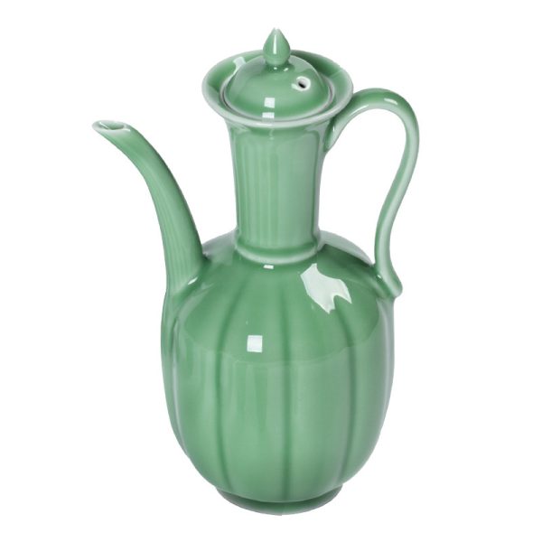 龙泉青瓷执壶仿宋贵妃酒壶陶瓷茶壶绿茶长嘴宋代点茶工具过滤汤瓶