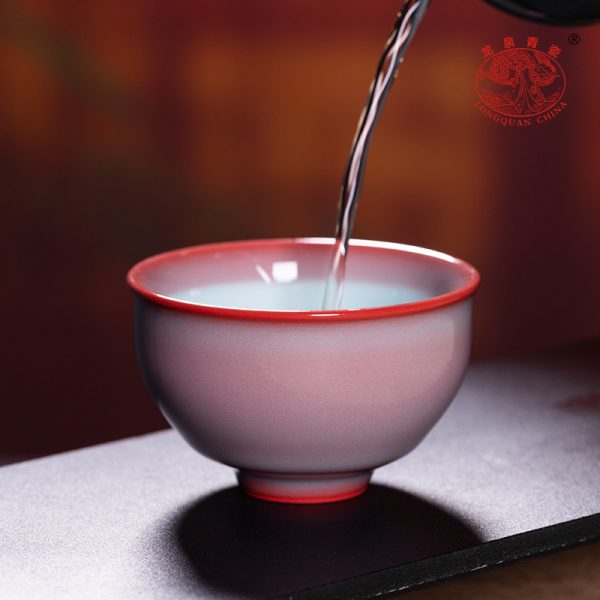 龙泉青瓷 功夫茶杯手工主人杯单杯 陶瓷女士喝茶杯高档茶碗品茗杯