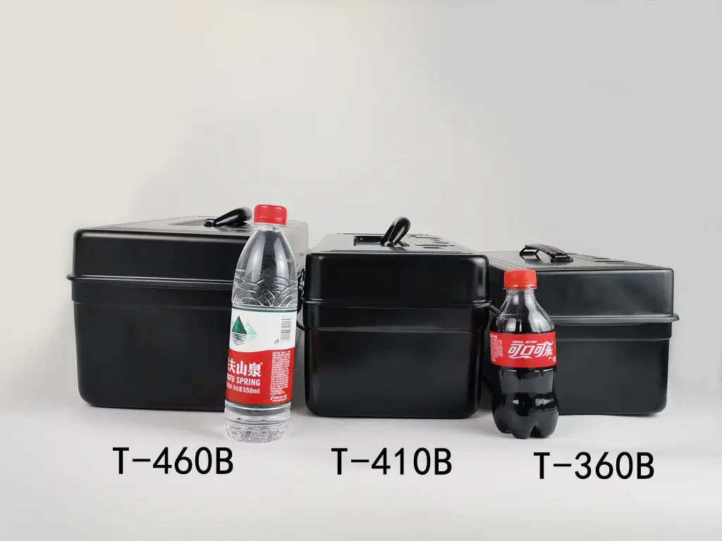 厂家供应批发T-460B 铁皮工具箱 加厚 五金维修收纳箱 家用黑色箱
