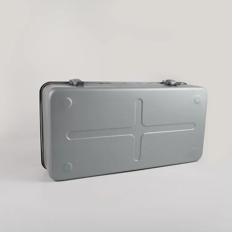 厂家供应批发T-460A 工具箱家用 手提 铁皮工具箱 铁质收纳 银灰