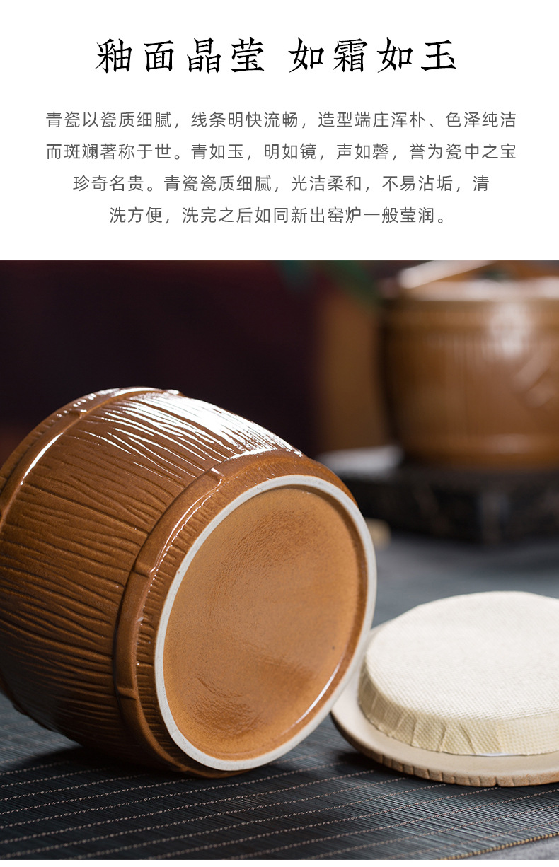 龙泉青瓷 茶叶罐密封储茶罐  陶瓷灰釉茶罐精美礼盒 商务送礼雕刻