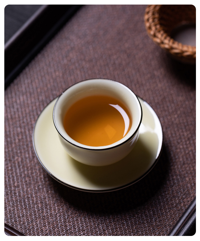 龙泉青瓷 创意家用品茗杯功夫茶杯单杯 陶瓷半手工主人杯茶碗茶盏