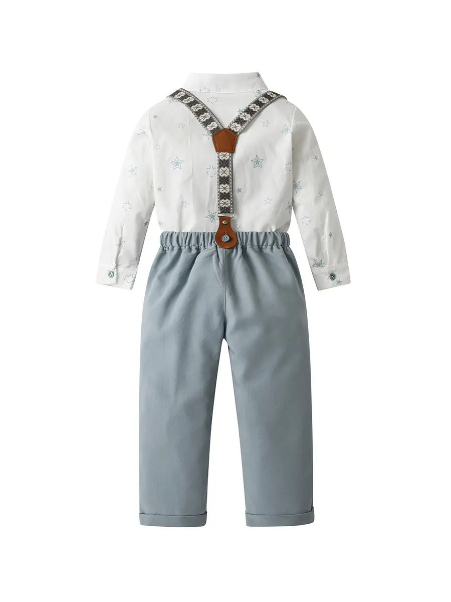 秋季新款男童绅士礼服套装男宝宝长袖长裤多件套欧美跨境童装批发