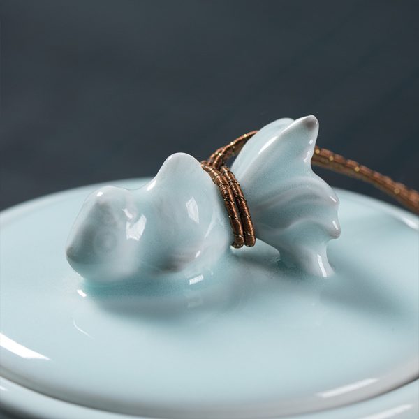 龙泉青瓷 创意小号茶叶罐密封罐陶瓷储存罐防潮红茶普洱茶收纳罐