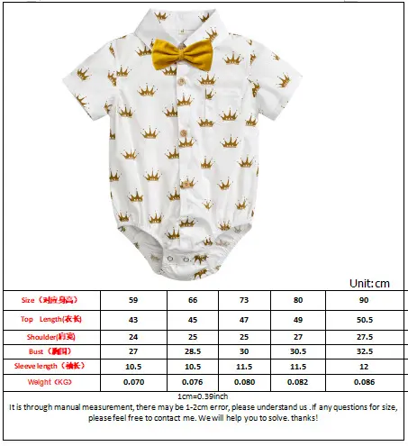 Baby Romper新款男童短袖三角哈衣夏季欧美绅士跨境男宝宝童装