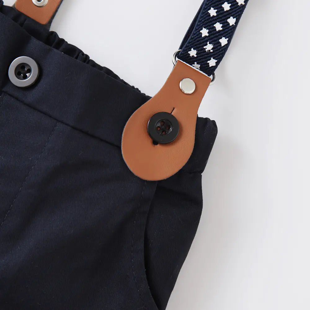 欧美现货春秋新款男童背带长裤婴幼儿绅士裤厂家批发宝宝百搭单裤