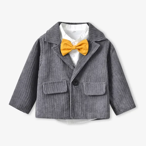 跨境韩版西服童装男童绅士礼服儿童外套衬衫秋季新款套装一件代发