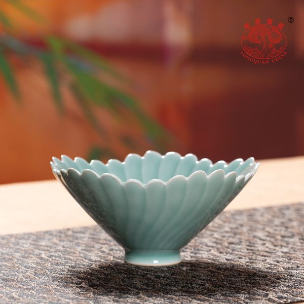 龙泉青瓷茶点盘小号精致点心盘中式功夫茶具配件家用坚果干水果盘