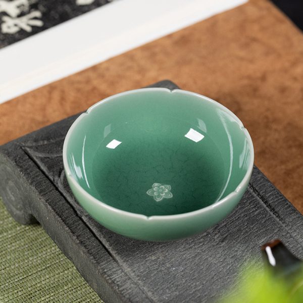 龙泉青瓷 功夫茶具手工创意主人杯单杯 陶瓷高档品茗杯盏大号茶碗