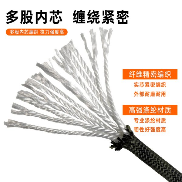 户外作业安全绳 厂家直供批发 涤纶丙纶尼龙消防高空逃生钢丝芯绳