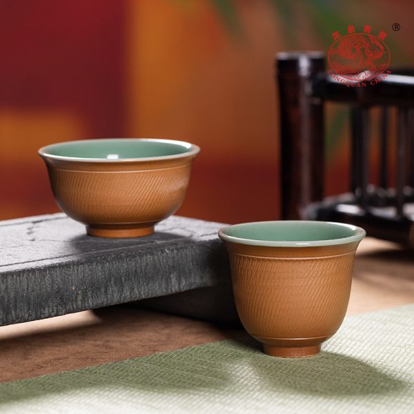 龙泉青瓷复古手工主人杯单杯陶瓷功夫茶具泡茶品茗杯跳刀闻香茶碗