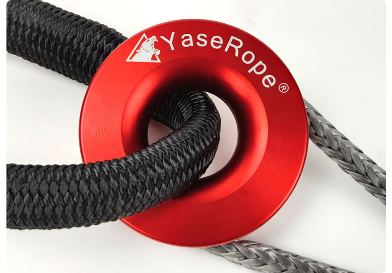 金属滑轮 航空铝材质 救援滑轮搭配软卸扣 拖车环 60mm金属滑轮