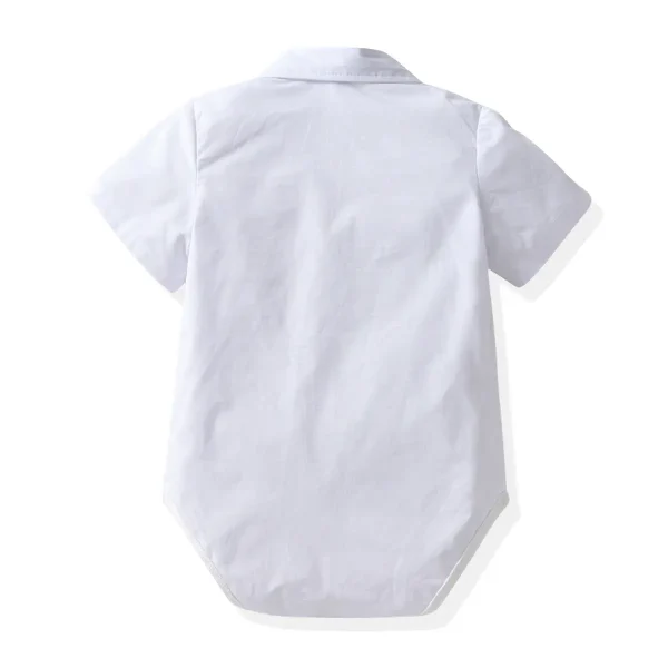 跨境婴儿哈衣套装新生儿出生宝夏季爬服三角哈衣抓周宴会礼服套装