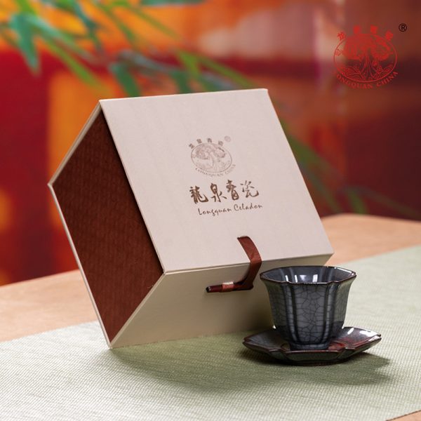 龙泉青瓷主人杯哥窑铁胎功夫茶具手工杯盏陶瓷高档冰裂茶碗品茗杯