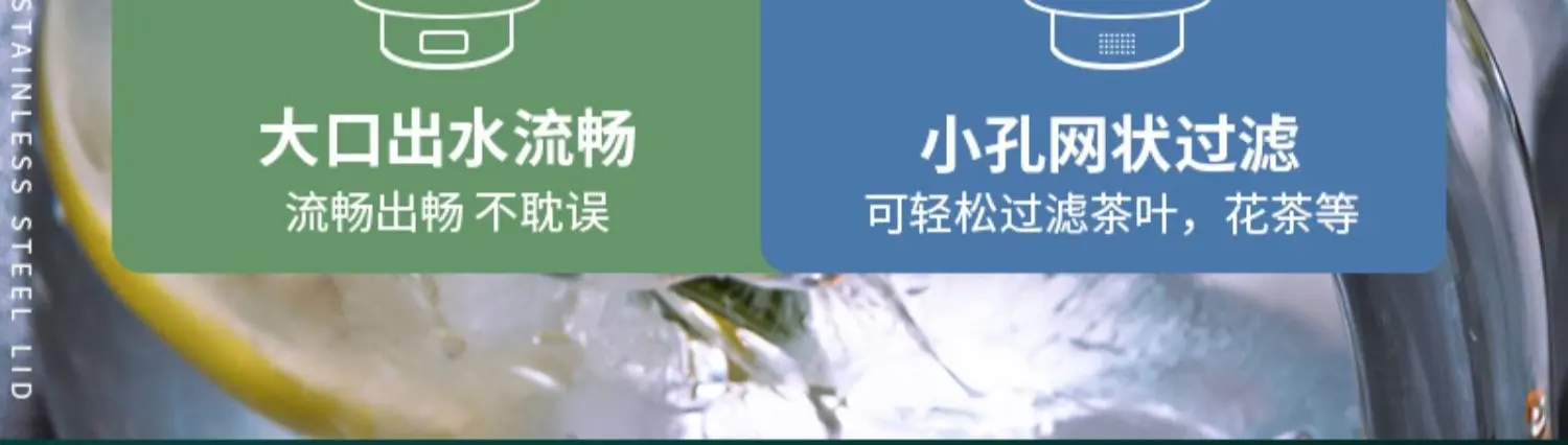 冷水壶玻璃轻奢凉水杯家用耐热防爆泡茶壶大容量耐高温凉水壶套装