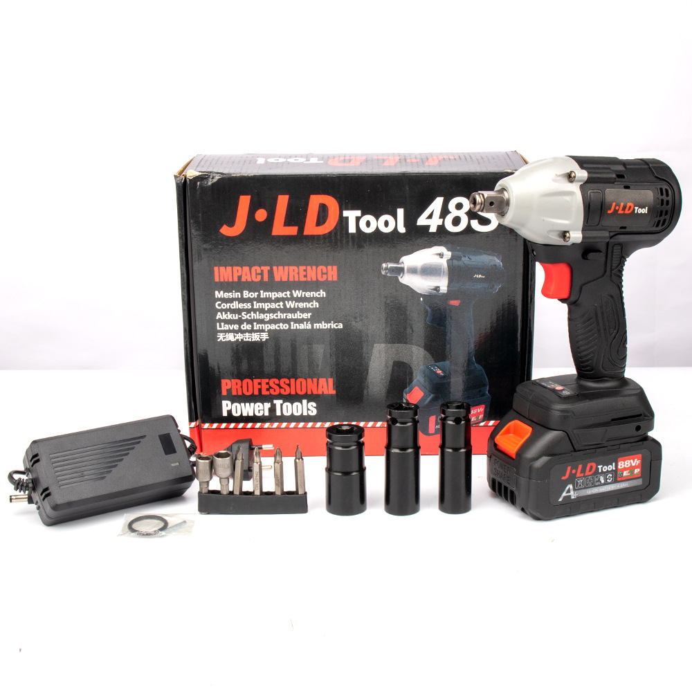 厂家直供无刷充电电动扳手大功率汽修架子工自动冲击扳手批发