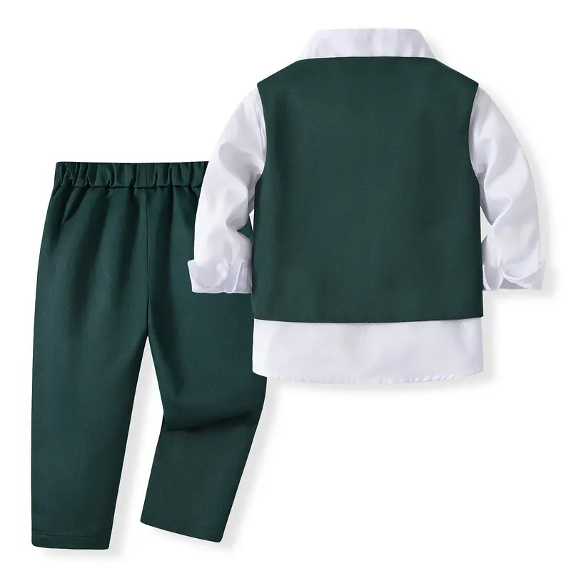 儿童英伦绅士西装男童套装礼服宝宝主持人演出服男孩花童西服童装