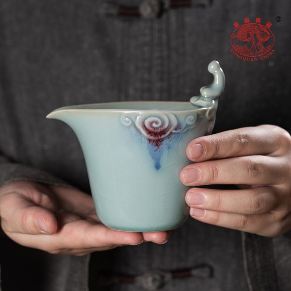 龙泉青瓷 公道茶杯高档手工茶海分茶器 陶瓷钧窑创意功夫茶道配件