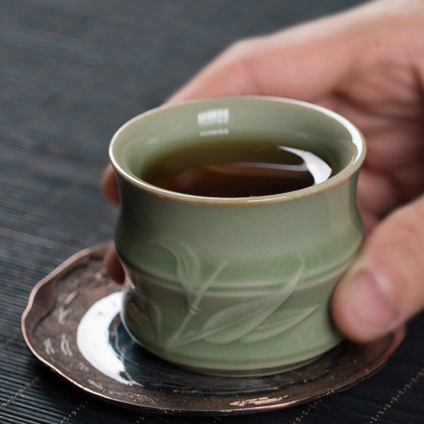 龙泉青瓷主人杯陶瓷品茗杯功夫茶具家用创意茶杯单杯个人手工杯