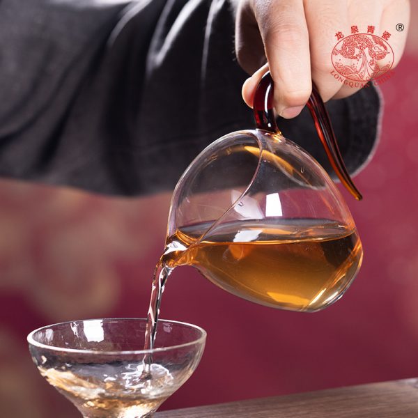 龙泉青瓷 加厚玻璃耐热透明公道杯 家用功夫茶道茶配件茶海分茶器