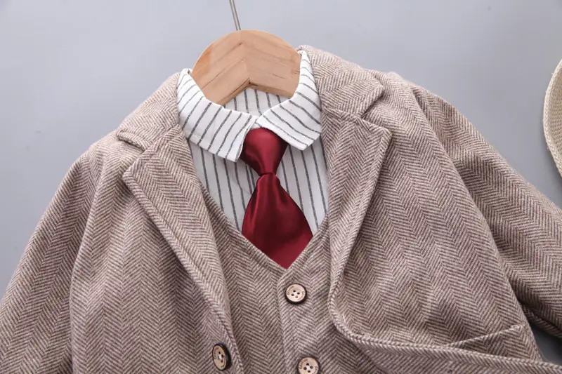 欧美男童西装套装婴幼儿绅士服表演生日摄影春秋冬礼服跨境多件套