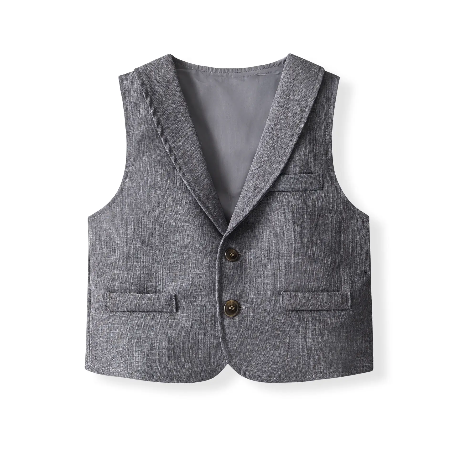 跨境男童西服套装小童周岁生日宴会礼服马甲长袖衬衫长裤三件绅士