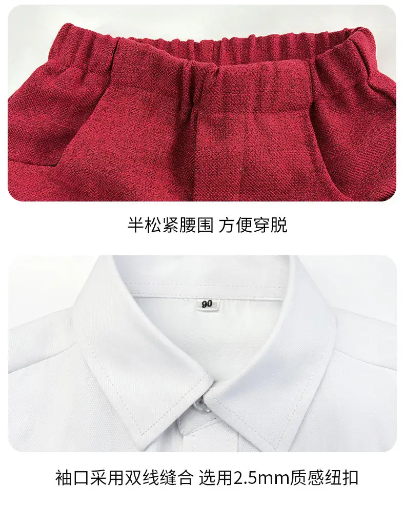 儿童西装马甲套装宝宝夏季周岁礼服生日主持人男童花童钢琴表演服