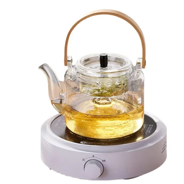 煮茶壶全玻璃烧水泡茶专用电陶炉耐高温家用养生花茶具提梁蒸茶器