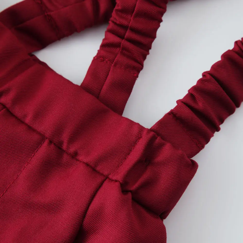 加工定制跨境欧美夏季新款纯色短袖短裤童装宝宝背带裤蝴蝶结套装