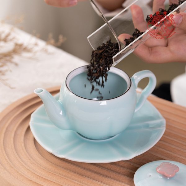 龙泉青瓷下午茶咖啡壶欧英式红茶壶家用功夫过滤壶陶瓷高档泡茶器
