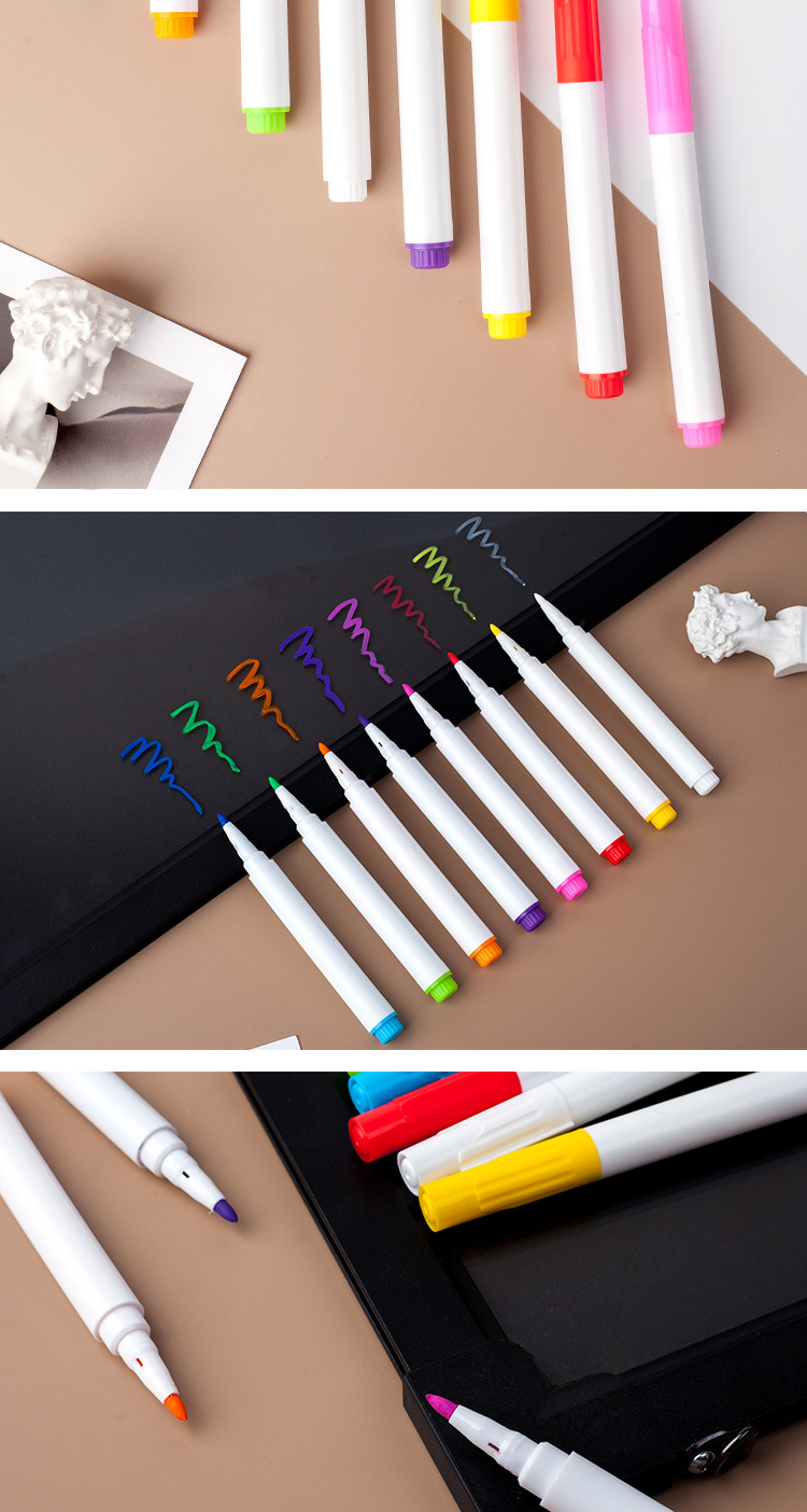彩色白板笔可擦儿童黑板笔水性画板笔可擦笔可擦白板笔大头记号笔
