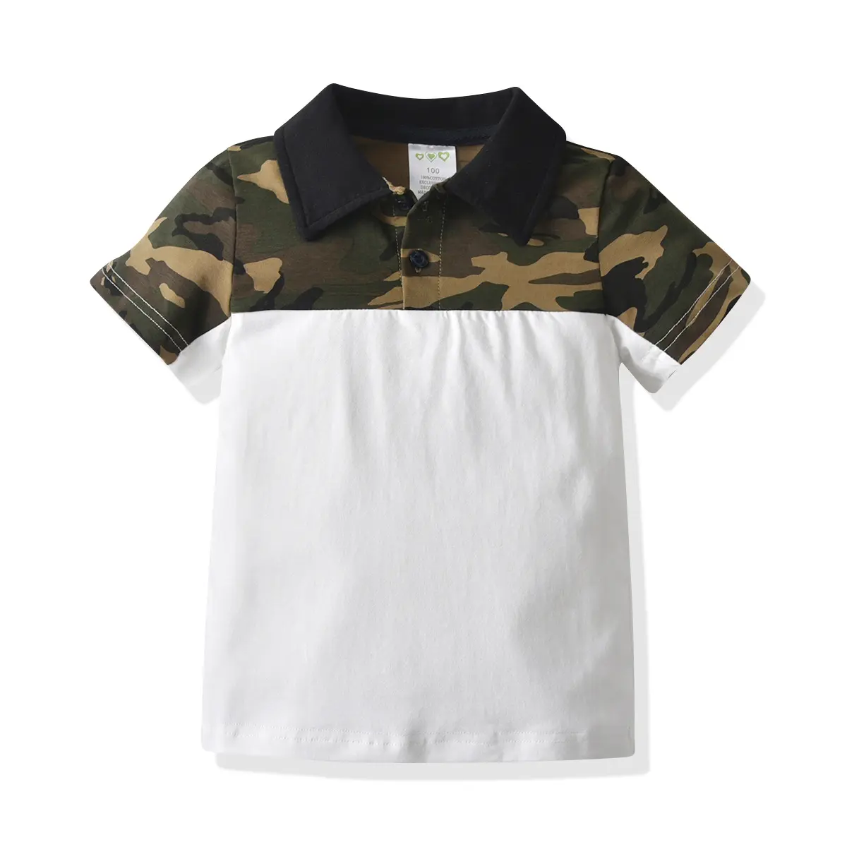 跨境男童拼色POLO衫背带短裤套装中小儿童宝夏季外穿针织上衣