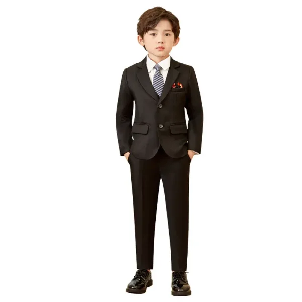 男童礼服外套套装儿童秋冬西服童装婚礼花童主持人西装中大童衣服