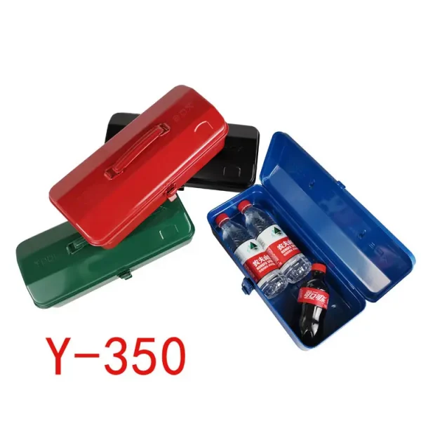 350加厚铁皮工具箱五金小号中号家用单层 多功能厂家手提工具箱