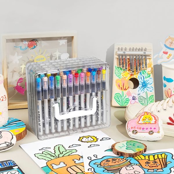 丙烯马克笔小学生专用儿童不透色可叠色标记可水洗美术生涂鸦绘画
