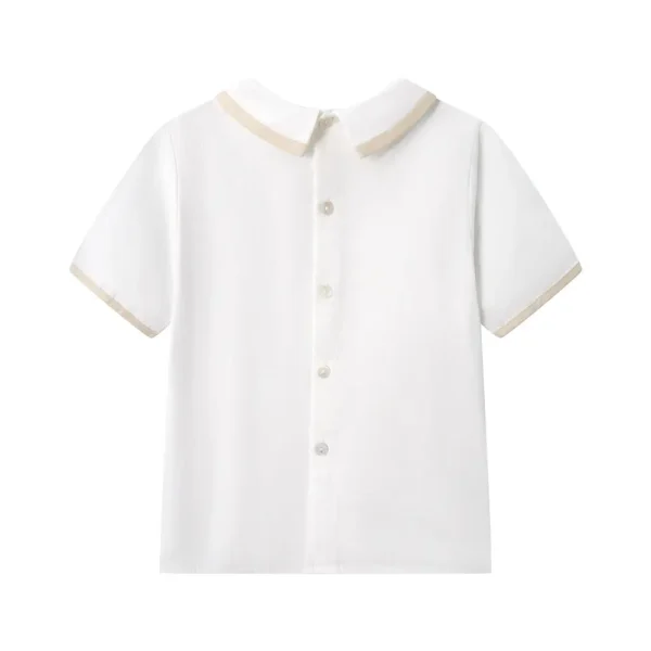 男童西班牙风礼服纯色两件套夏新款高端童装服装上衣短袖短裤套装