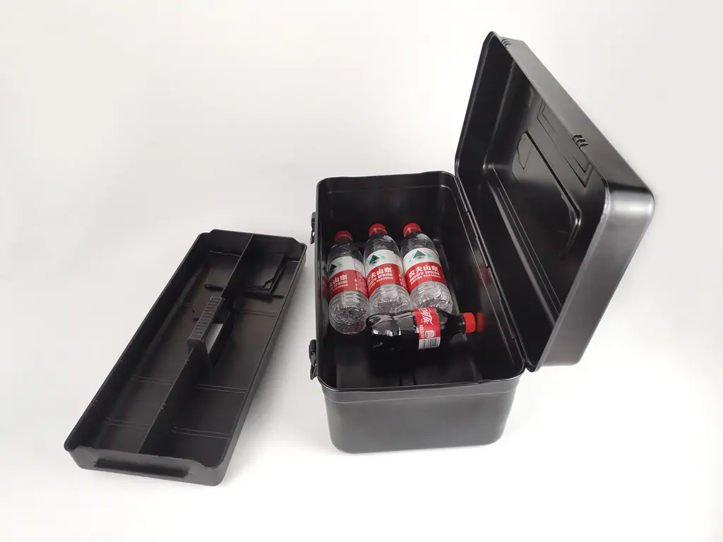 厂家供应批发T-460B 铁皮工具箱 加厚 五金维修收纳箱 家用黑色箱