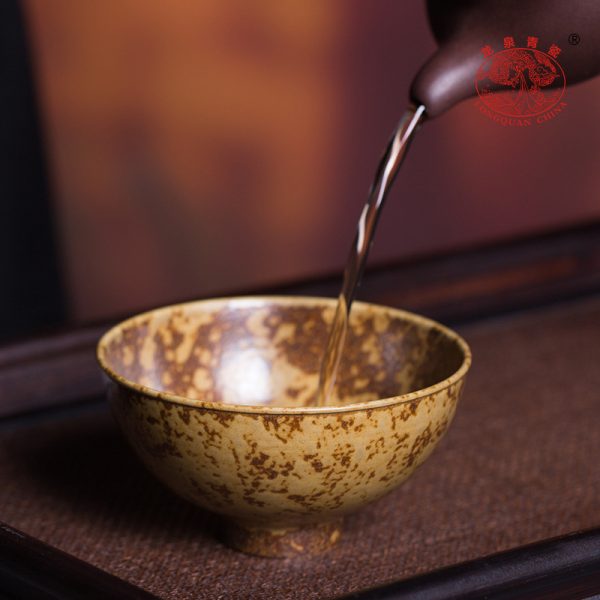 龙泉青瓷名家徐峻清手作主人杯单杯陶瓷仿柴烧圆融品茗杯大号茶碗