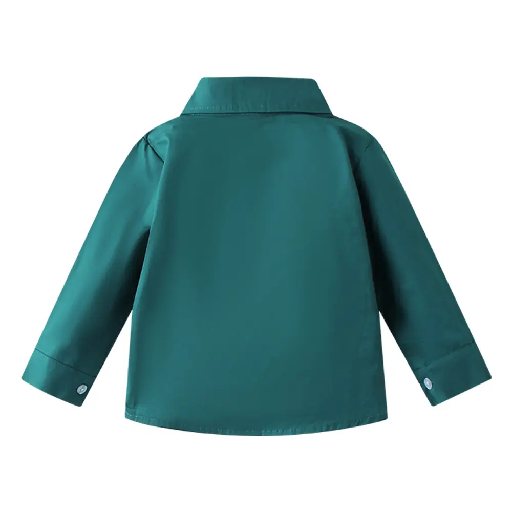 跨境欧美新款春秋童装男童长袖衬衫长裤绅士三件套礼服表演服一件