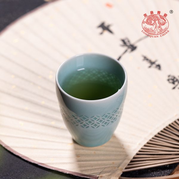 空山新雨龙泉青瓷功夫茶具手工主人杯单杯陶瓷品茗杯一口杯小茶杯