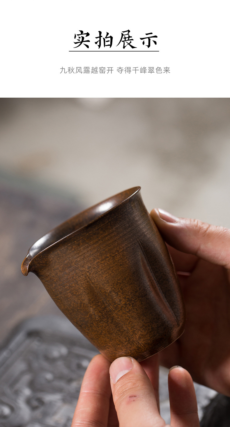 龙泉青瓷手工仿柴烧公道杯大号茶海陶瓷卓鑫伟手作薄胎瓜棱分茶器