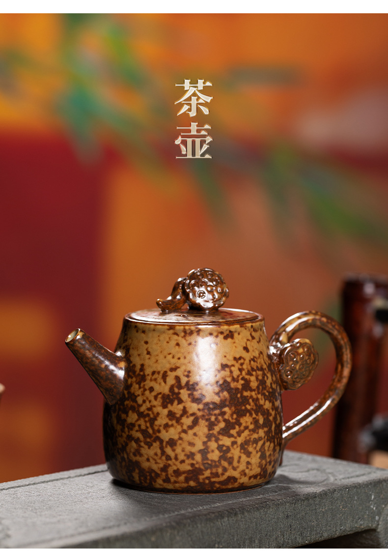 龙泉青瓷旅行茶具套装便携式陶瓷窑变办公室一壶四杯泡茶壶喝茶