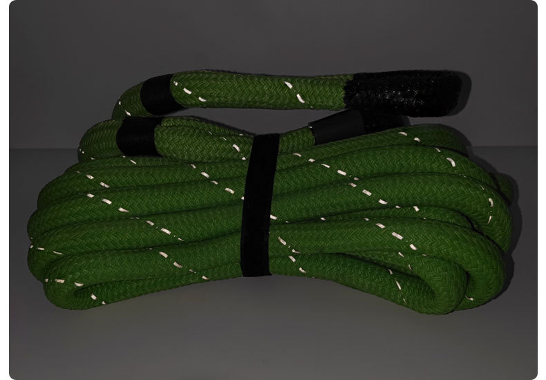 绿色反光拖车绳 户外越野脱困救援反光拖车绳 尼龙拖车绳高延伸性