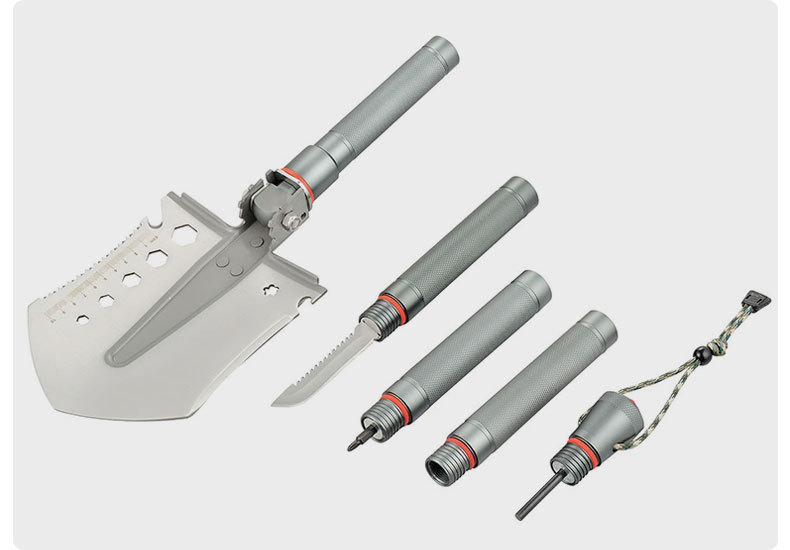 多功能工兵铲 高强不锈钢材质 野营探险 户外工兵铲套装 收纳套装